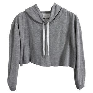 SWS/Active Gray Cropped Pullover Hoodie Sweatshirt Size XS